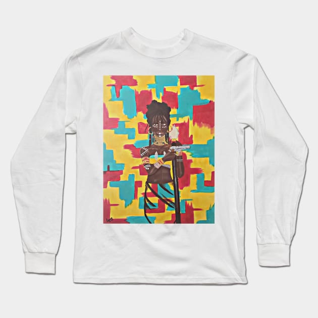 Warrior queen Long Sleeve T-Shirt by voodookid272